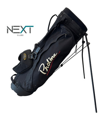 Proline Golf Standbag Schwarz / 5 Fächer / Regenhaube