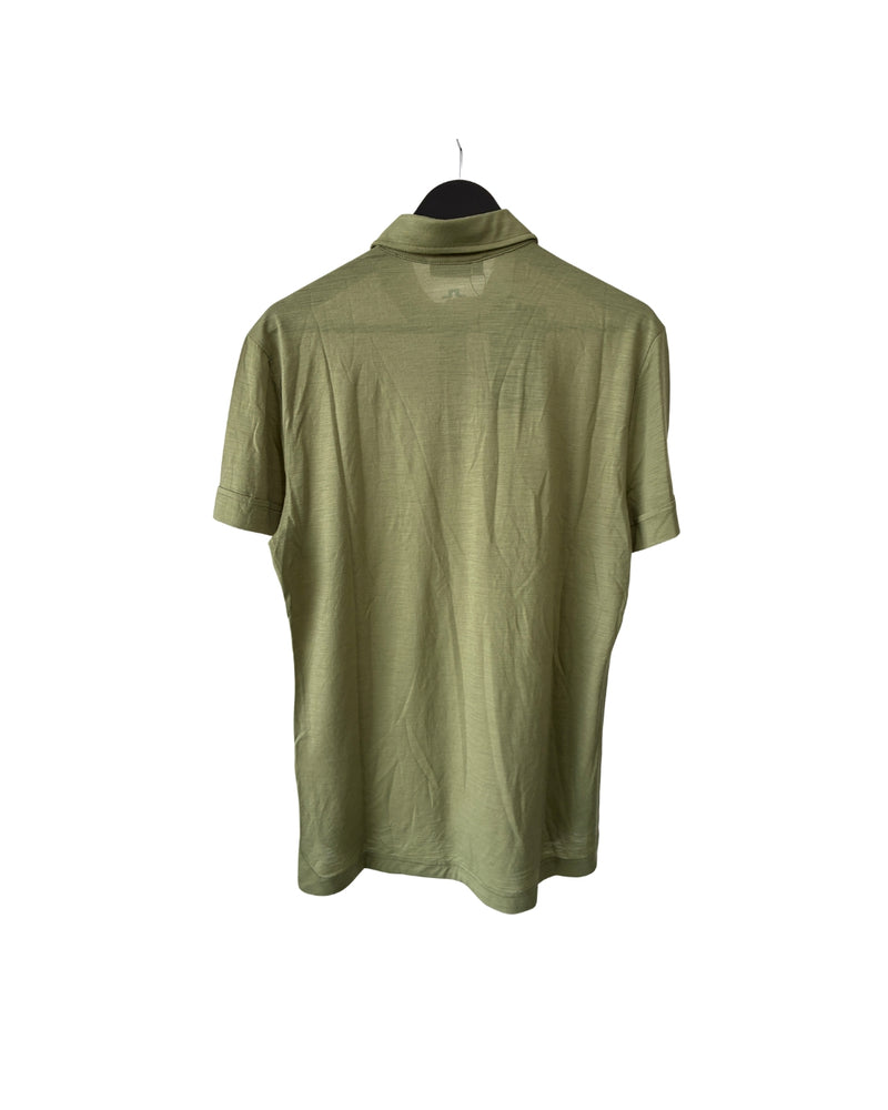 Neu J.Lindeberg Paz Regular Fit Polo Poloshirt Herren Olivgrün Größe S