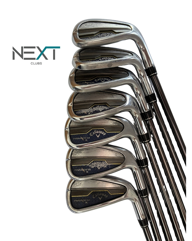 Callaway Paradym X Eisensatz 7-PW+51°+56°+AW / UST Mamiya Helium Graphitschaft / Senior Flex
