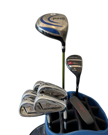 Herren Komplettset 6-PW, Driver, Hybrid, Putter, Bag, Flex S
