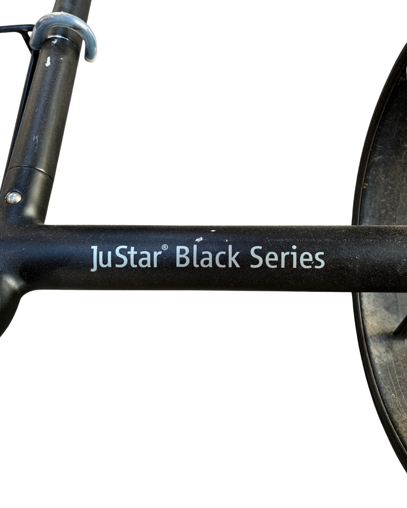 JuStar Black Series E-Trolley schwarz mit Scorekartenhalterung & Batteriehalterung