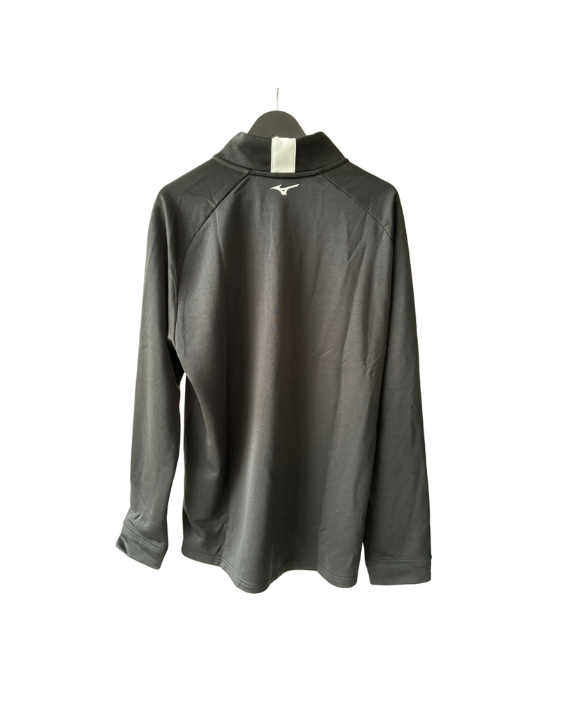 Neu Mizuno Crested 1/4 Zip Golfpullover Herren Schwarz Größe L