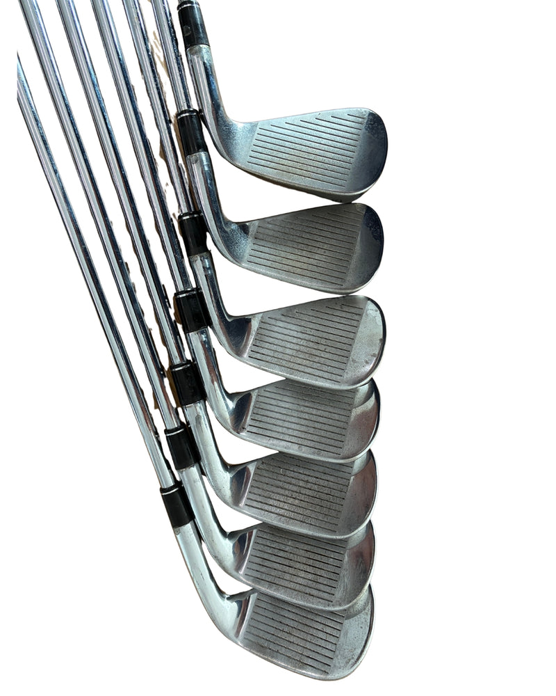 Callaway Rogue ST Pro Eisensatz 5-9+PW+AW Linkshand / Project X Rifle 10SGR Tour Flighted / Extra Stiff Flex