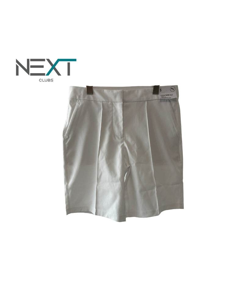 Neu PUMA Costa Short Golfshorts Damen Weiß Größe S / 8.5"