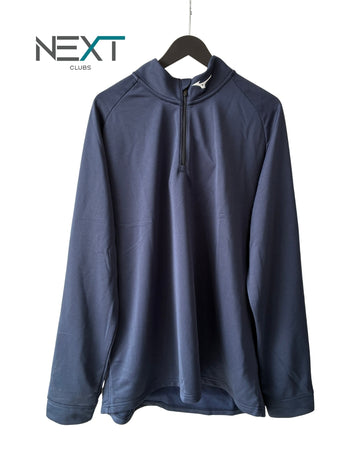 Neu Mizuno Crested 1/4 Zip Golfpullover Herren Navy Größe XL
