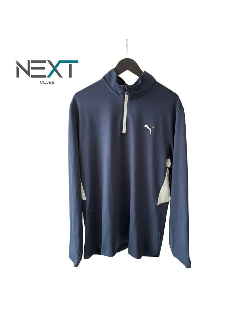 Neu PUMA Vista 1/4 Zip Golfpullover Herren Navy Größe L