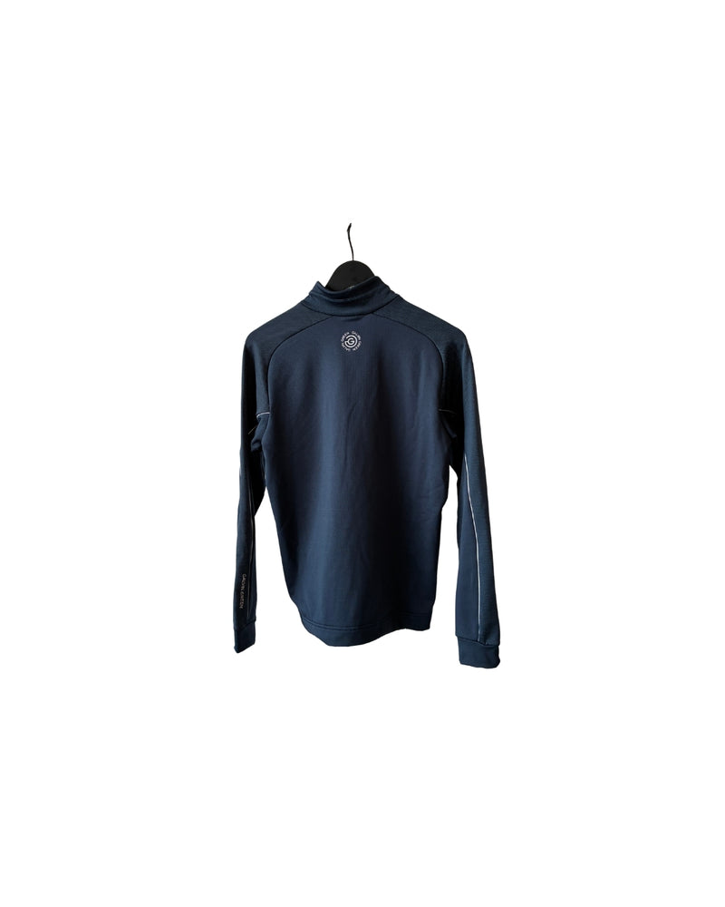 Neu Galvin Green Daxton Stretch Midlayer Trainingstop Halfzip Herren Dunkelblau/Weiß Größe S