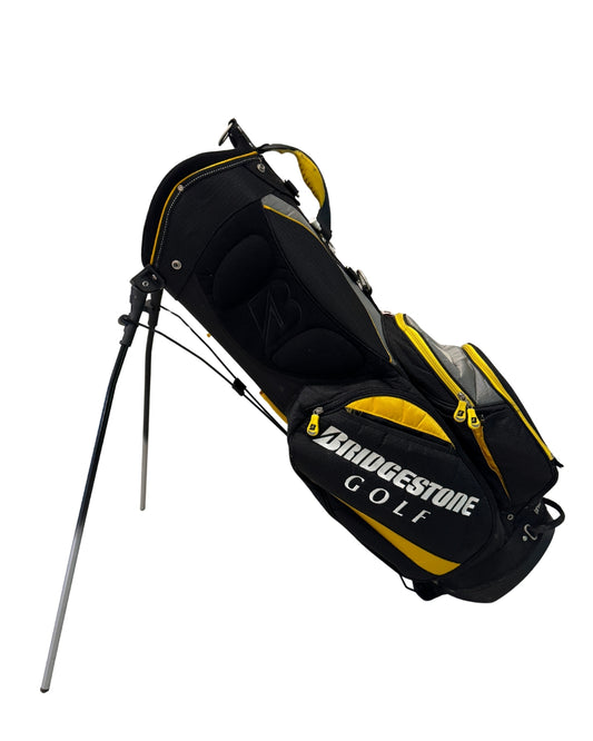 Bridgestone Golf Standbag / 6-Fach / 7 Taschen / Gelb-Schwarz-Grau