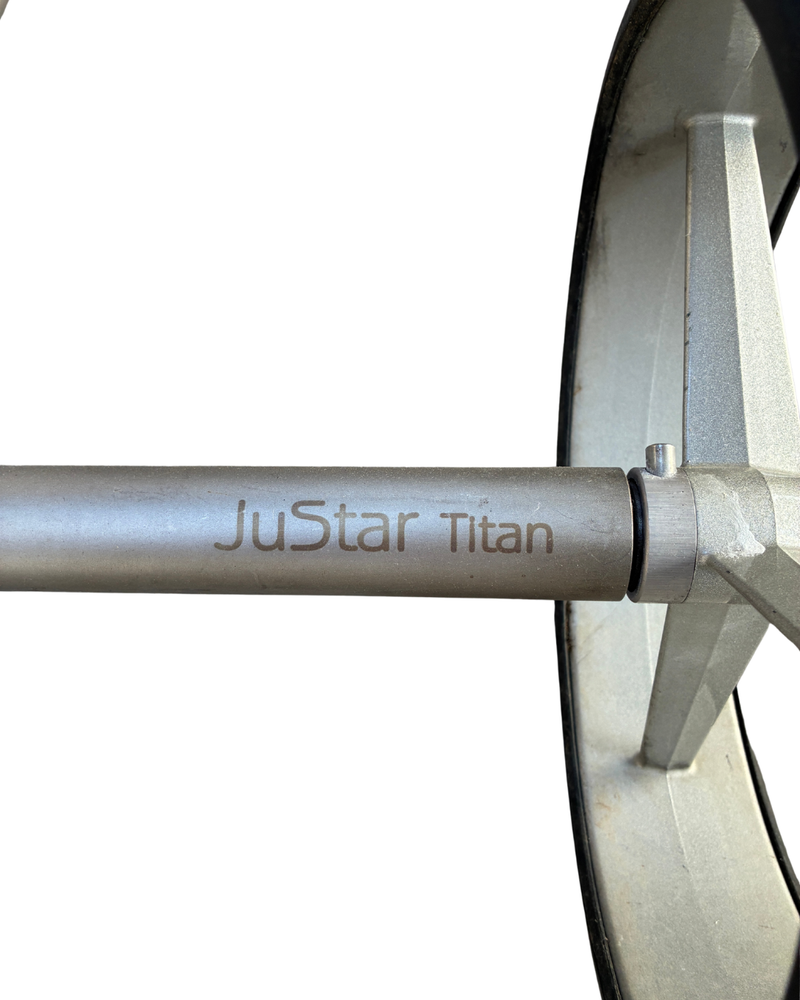 JuStar Titan E-Trolley silber mit Scorekartenhalterung