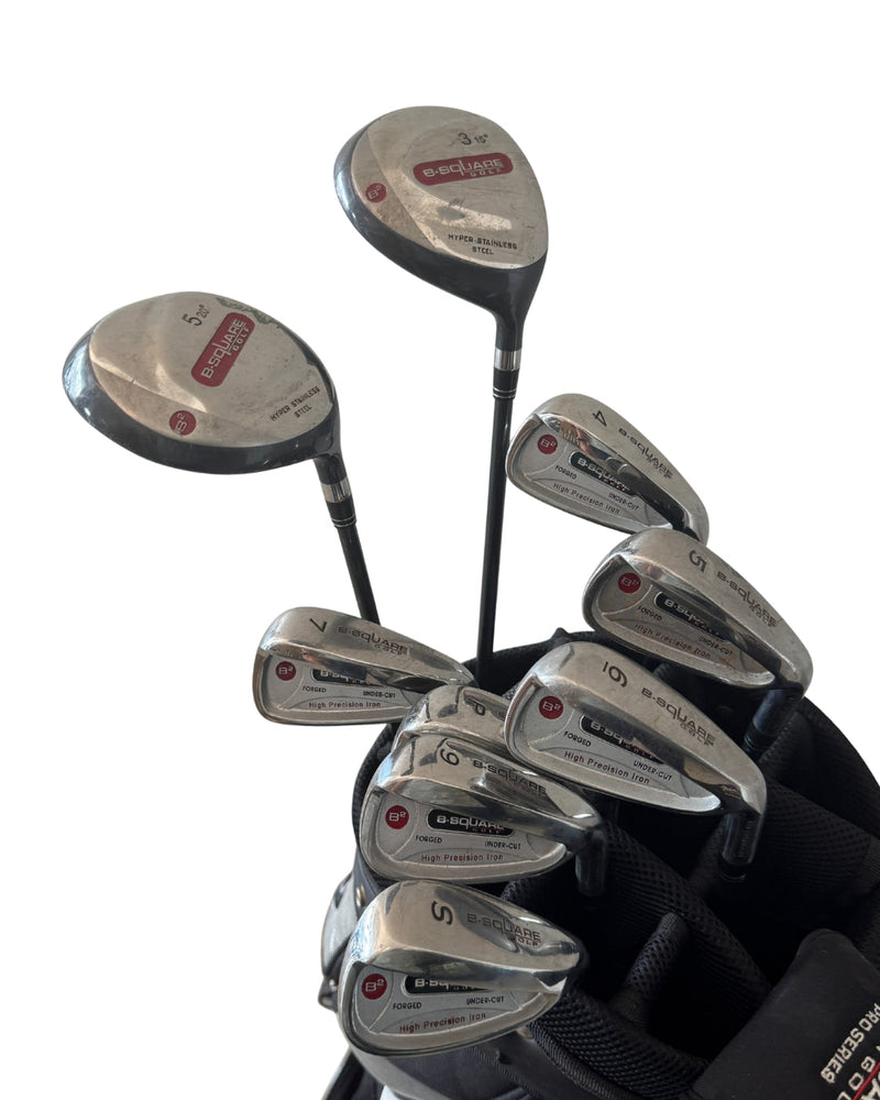 B Square Anfänger Golfset 4–SW + FW 3, FW 5 & Putter / Flex R / inkl. Cartbag