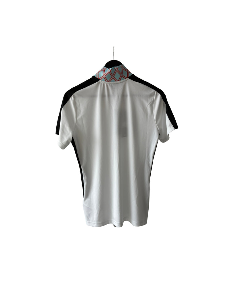 Neu J.Lindeberg Pip Polo Poloshirt Damen Weiß mit schwarz Größe M