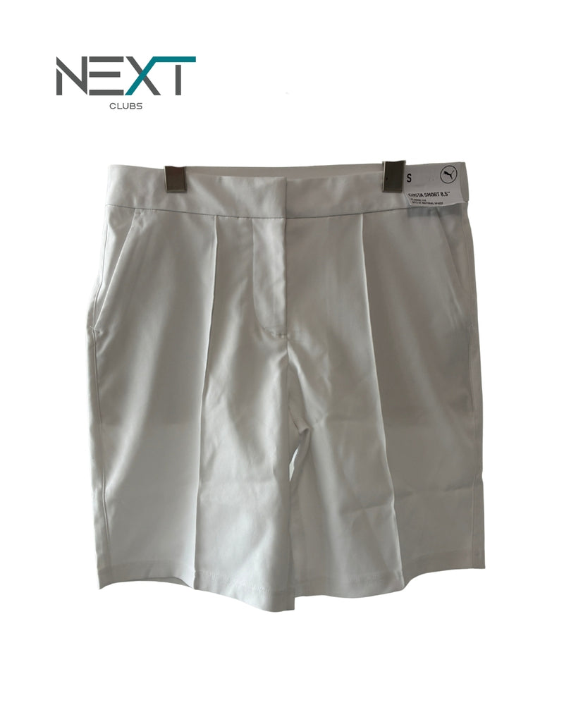Neu PUMA Costa Short Golfshorts Damen Weiß Größe S / 8.5"