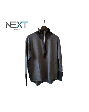 Neu Daily Sports Fleece Midlayer Trainingstop Halfzip Damen Grau/Schwarz Größe XL