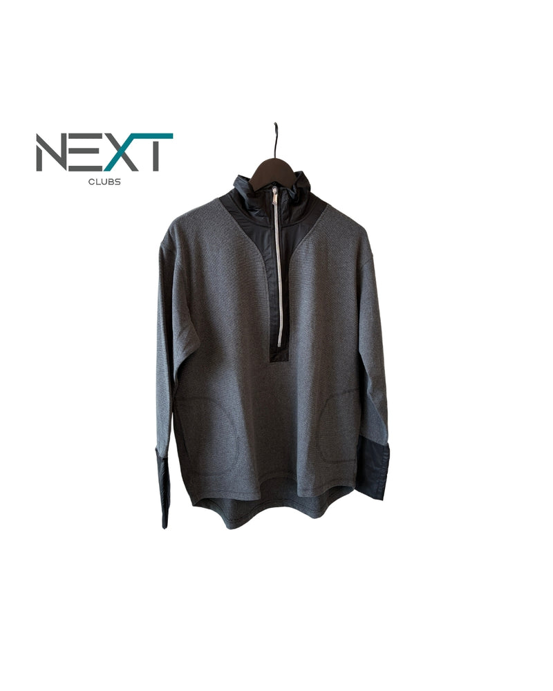 Neu Daily Sports Fleece Midlayer Trainingstop Halfzip Damen Grau/Schwarz Größe XL