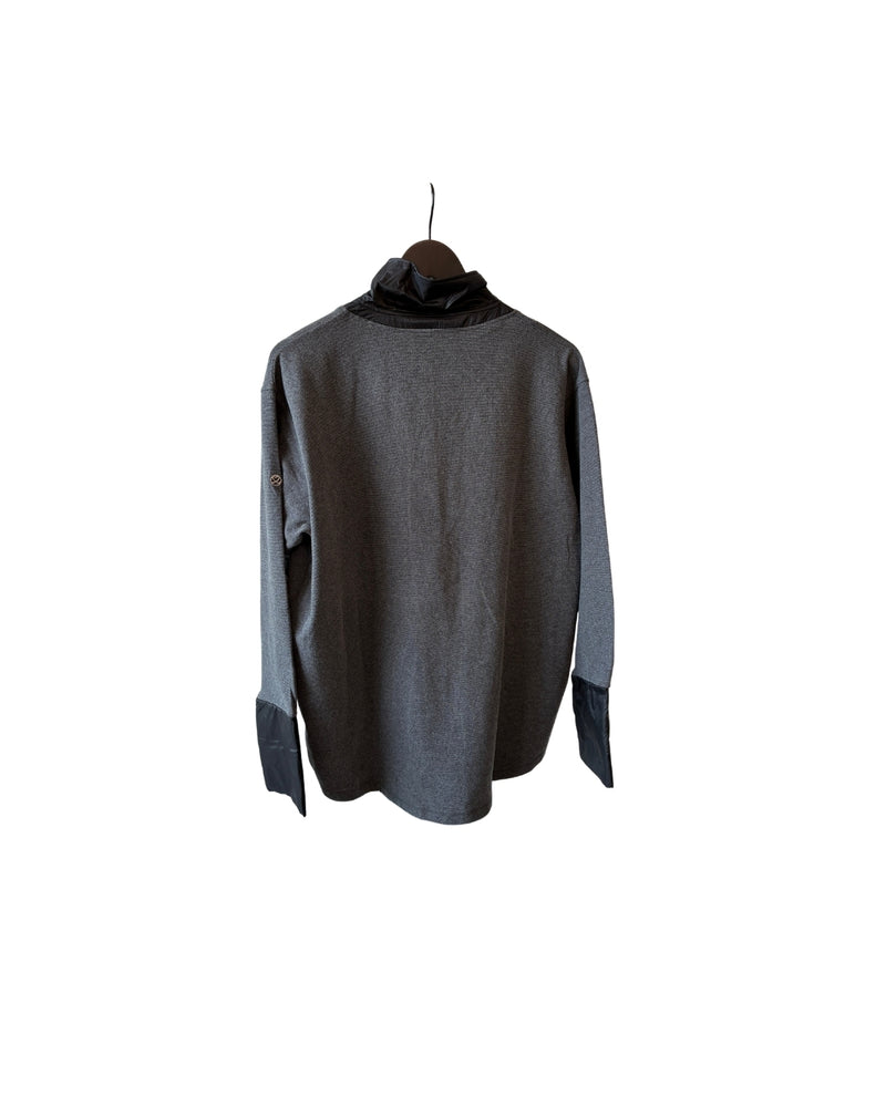 Neu Daily Sports Fleece Midlayer Trainingstop Halfzip Damen Grau/Schwarz Größe XL