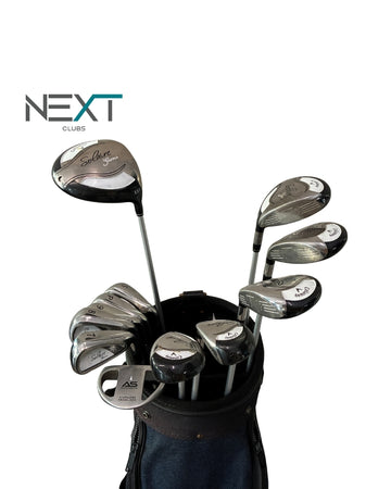 Callaway Solaire Gems Komplettset Driver, Fairwayhölzer 3/5/7, Hybrids 5/6, Eisen 7-9+PW+SW, Accusite AS3 Putter + Callaway Bag / Callaway 45-55g / Ladies Flex