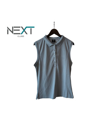 Neu Wilson Authentic Polo ohne Ärmel Poloshirt Damen Grau Größe XL