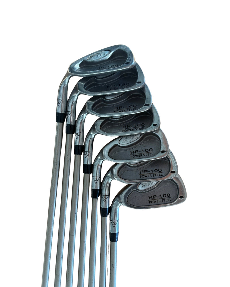 Bay Hill Palmer HP-100 Power Steel Komplettset Linkshand (Eisensatz 5-9+PW+SW, Putter, Hybrid 22°, Holz 5) / HP-100 High Performance Precision Graphite / Ladies Flex