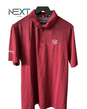 Neu Wilson Staff Model Polo Poloshirt Herren Rot Größe M