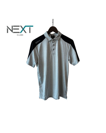 Neu Wilson 2 Tone Polo Poloshirt Herren Hellgrau/Schwarz Größe S