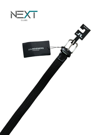 Neu J.Lindeberg Bernhard Belt Gürtel Unisex Schwarz Größe 85cm / 30-31"