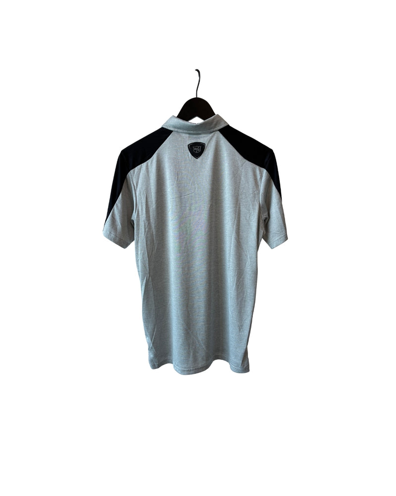 Neu Wilson 2 Tone Polo Poloshirt Herren Hellgrau/Schwarz Größe S