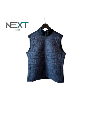 Neu J.Lindeberg Quilt Hybrid Weste Steppweste Damen Dunkelblau Größe XL