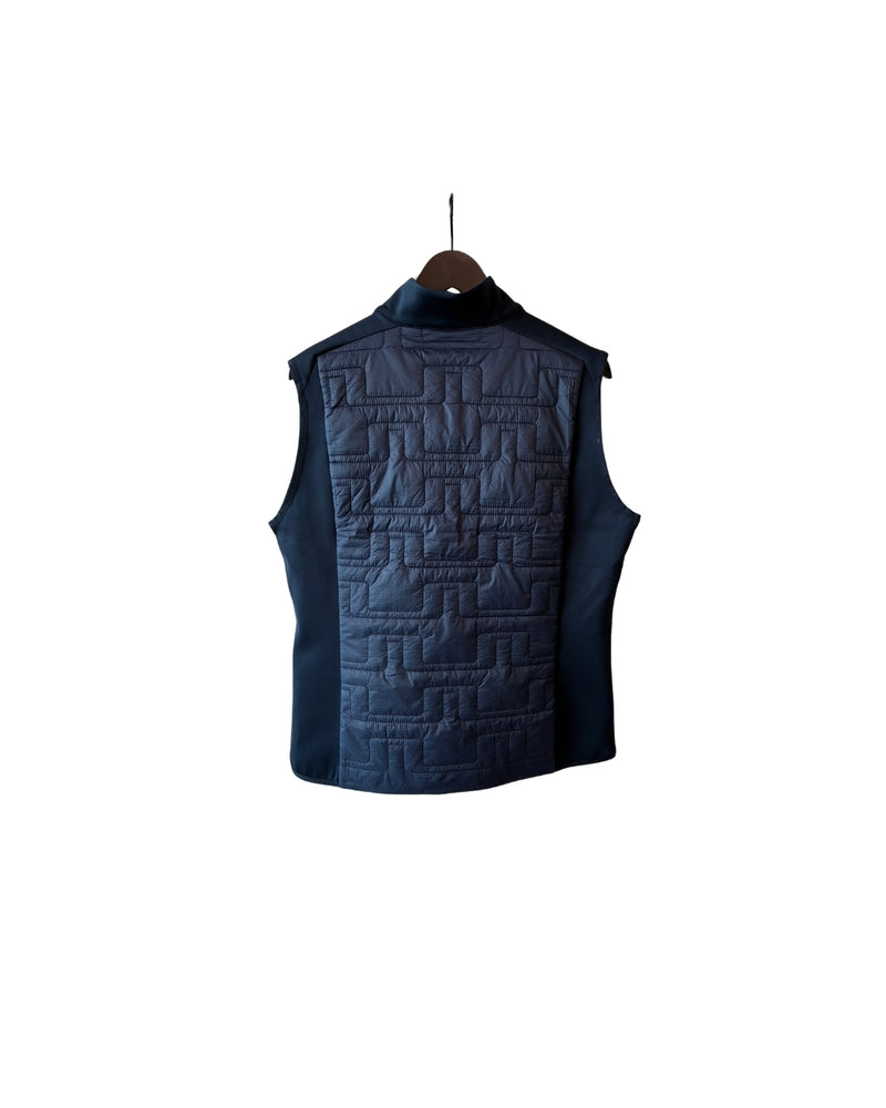 Neu J.Lindeberg Quilt Hybrid Weste Steppweste Damen Dunkelblau Größe XL