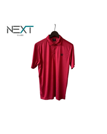 Neu Wilson Stripe Polo Poloshirt Herren Rot/Schwarz Größe M