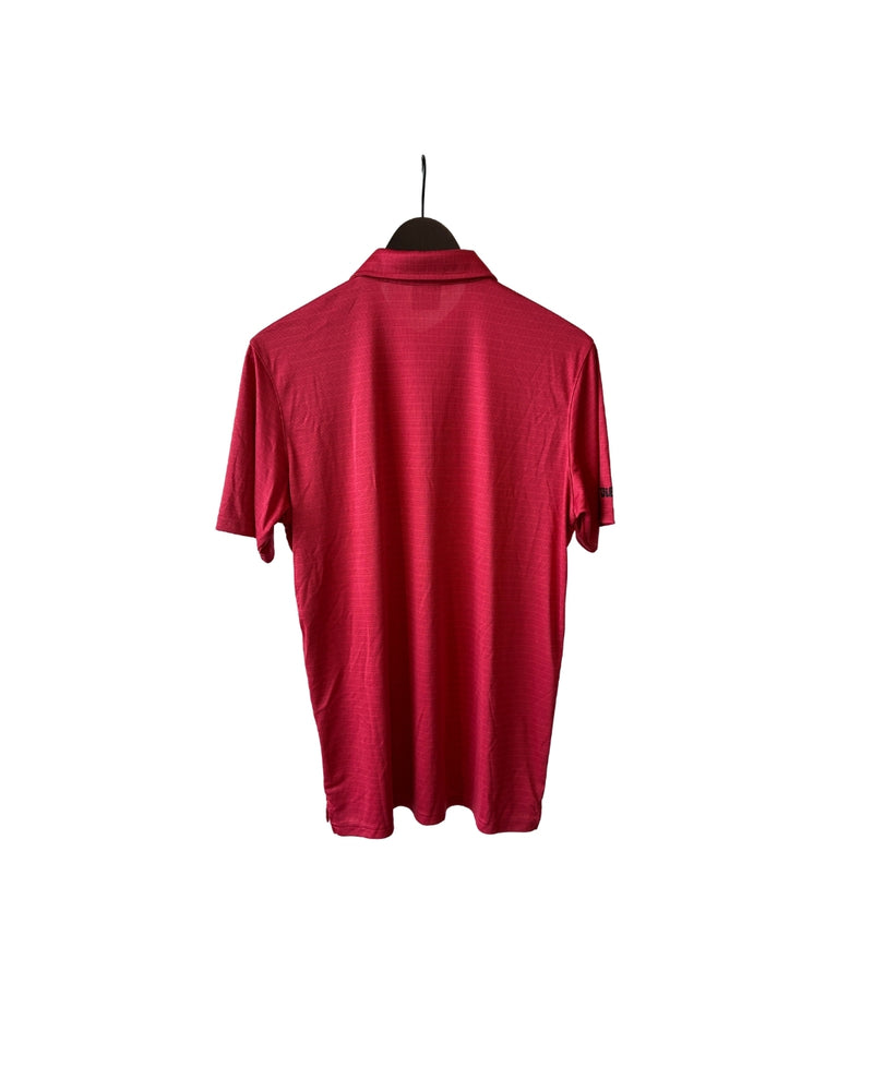 Neu Wilson Stripe Polo Poloshirt Herren Rot/Schwarz Größe M