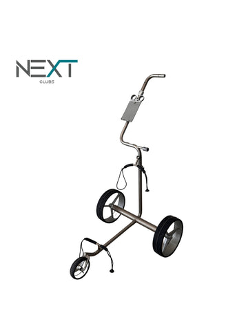 JuCad Drive Titan E-Trolley Silber mit defektem Scorekartenhalter