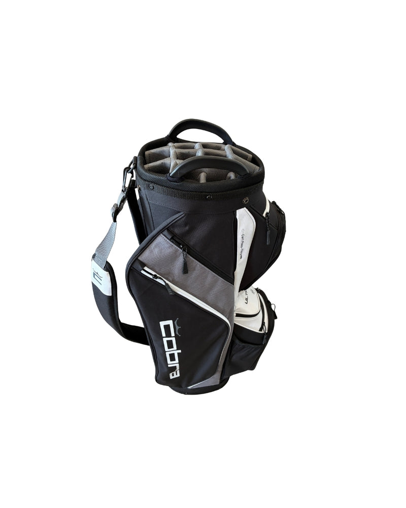 Neu Cobra Ultralight Pro Cartbag 14-fach Schlägerunterteilung schwarz/grau/weiß