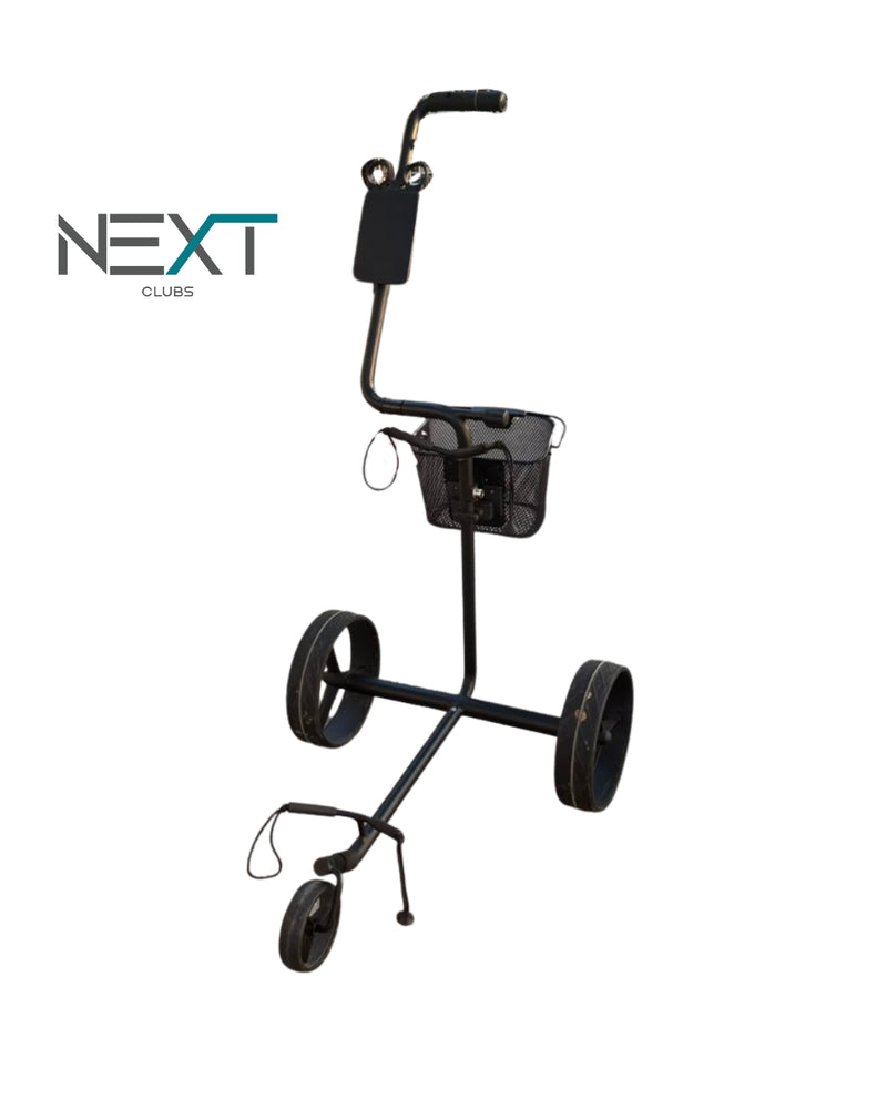 JuStar Black Series E-Trolley Mattschwarz mit Scorekartenhalter & Korb