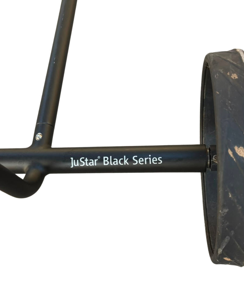 JuStar Black Series E-Trolley Mattschwarz mit Scorekartenhalter & Korb