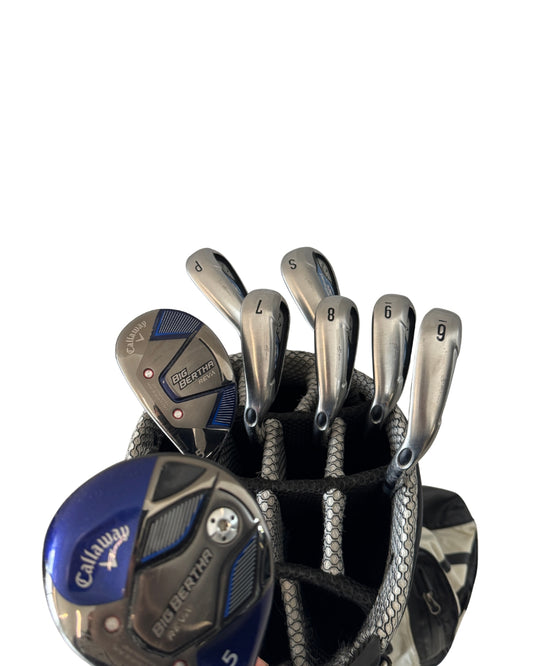 Callaway Golfset Anfänger LH / Steelhead XR Eisen 6-SW + Big Bertha REVA FW5 & Hybrid 5 / Flex L