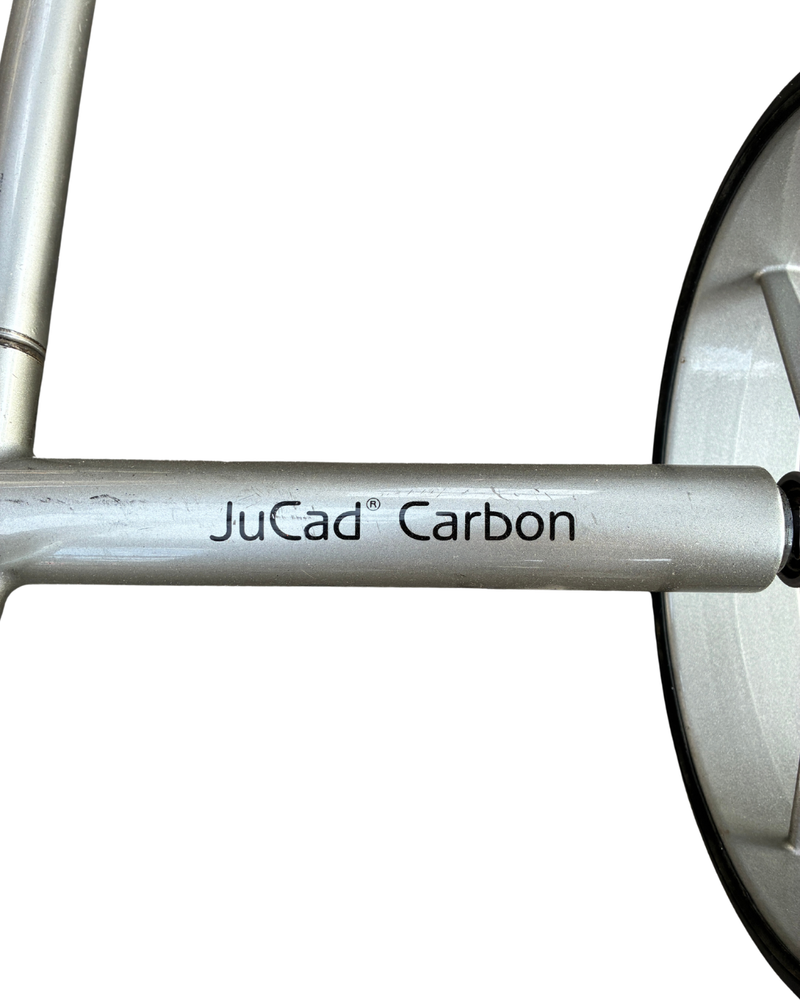 JuCad Carbon E-Trolley silber mit Scorekartenhalterung