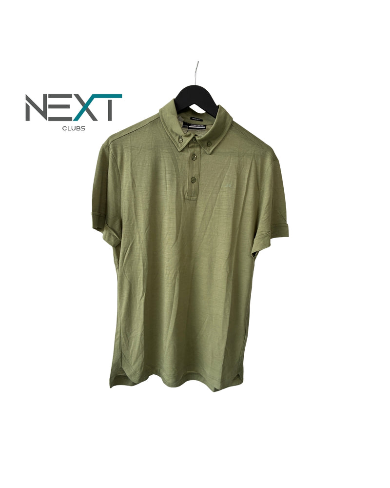 Neu J.Lindeberg Paz Regular Fit Polo Poloshirt Herren Olivgrün Größe S