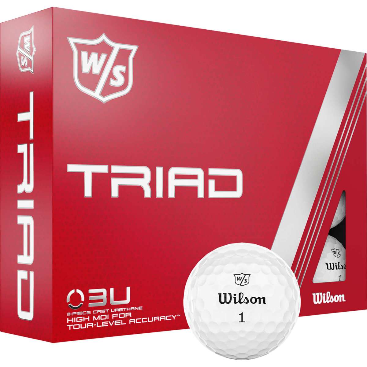 Wilson Triad Golfbälle 12er Pack, weiß