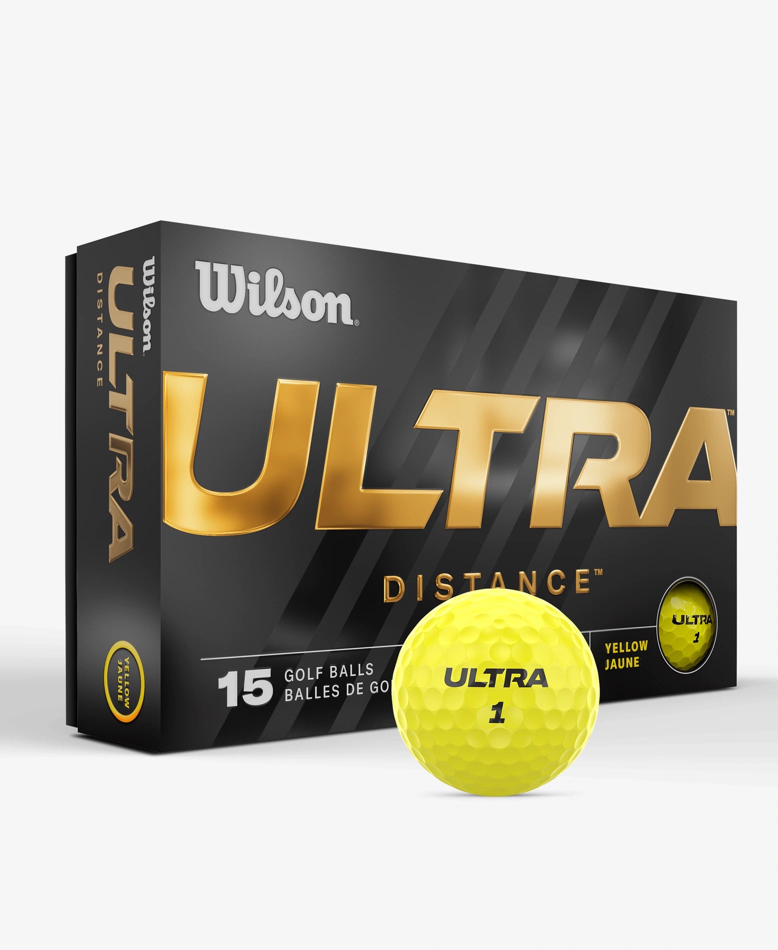 Wilson Ultra Golfbälle 15er Pack, gelb