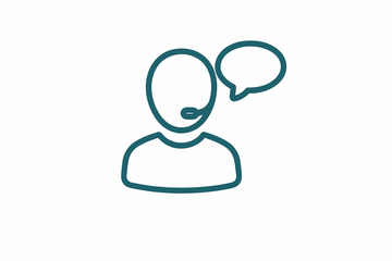 Icon für individuelle Beratung im ähnlichen Design wie kostenloser Rückversand und schnelle Lieferung